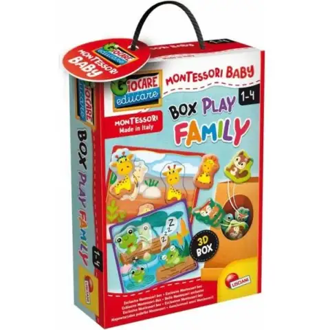 Montessori: Baby Box készségfejlesztő formaillesztő puzzle - Állatok - Lisciani
