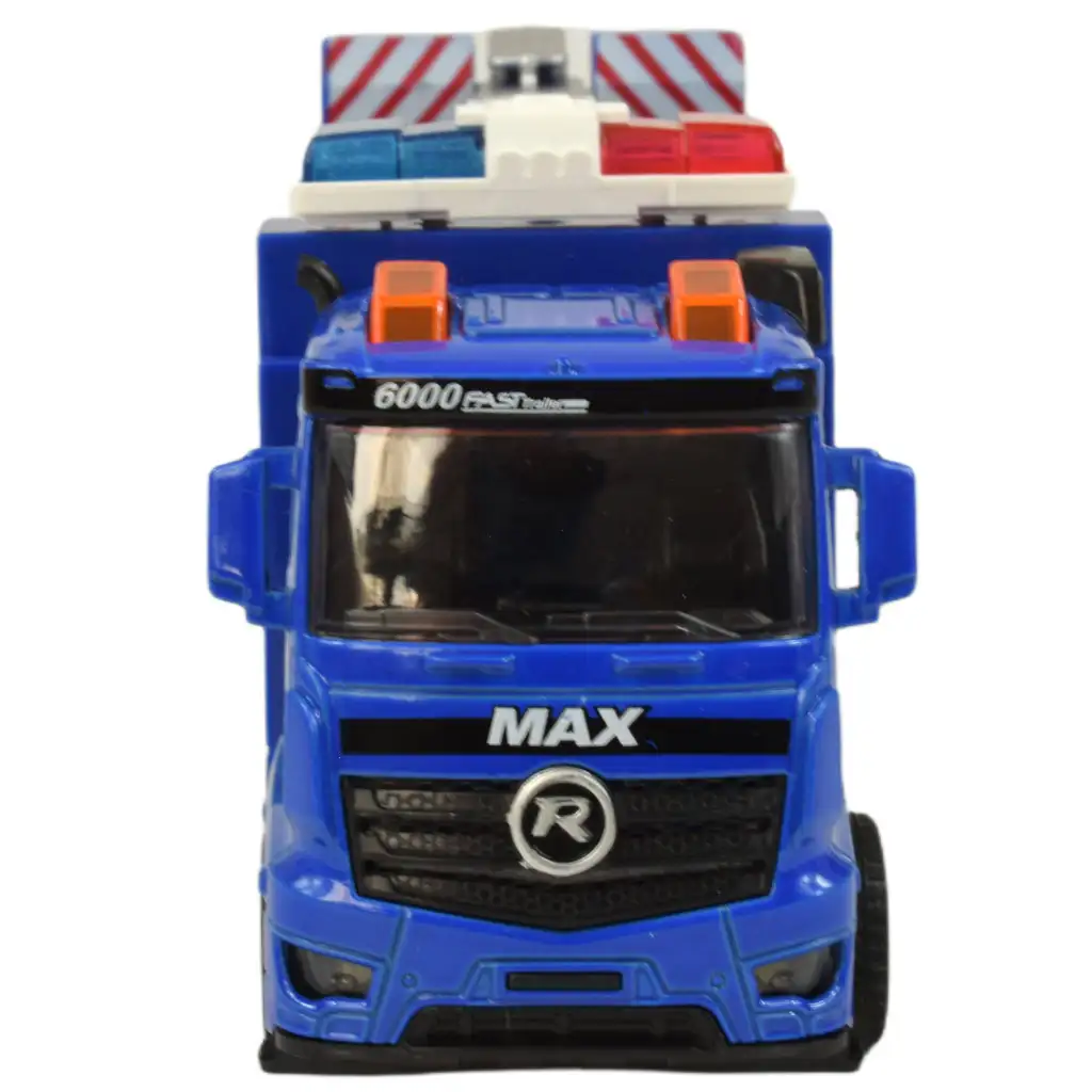 Police Set: Lendkerekes rendőrségi teherautó fénnyel és hanggal többféle változatban 19cm 1db kép 16