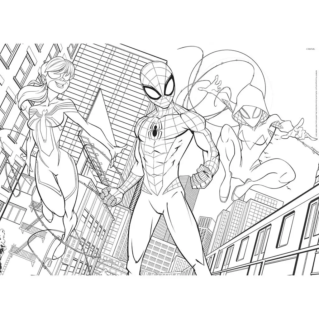 Pókember 2 az 1-ben maxi 60db-os puzzle és színező 70x50cm - Lisciani kép 2