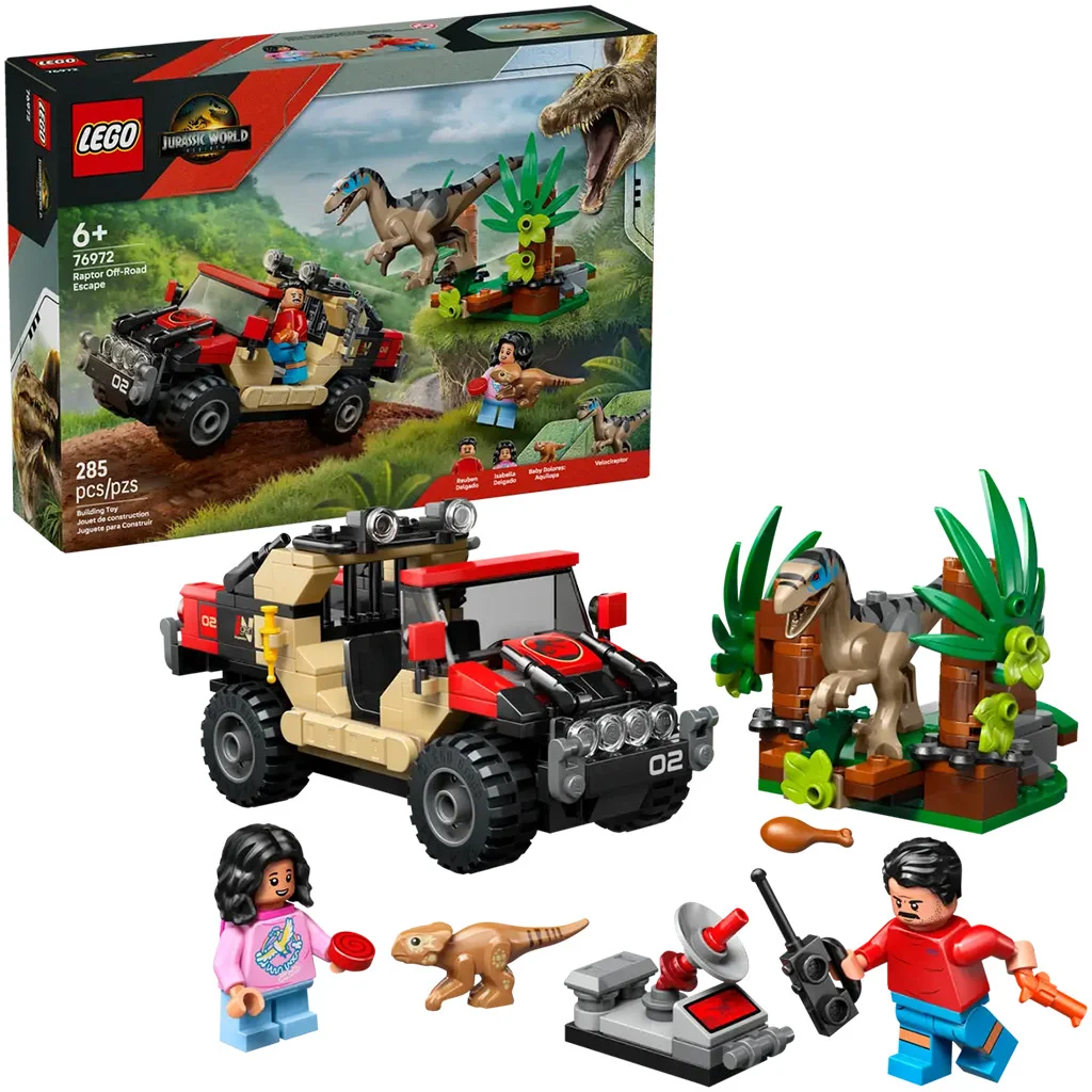 LEGO® Jurassic World: Terepjárós menekülés a raptor elől (76972)