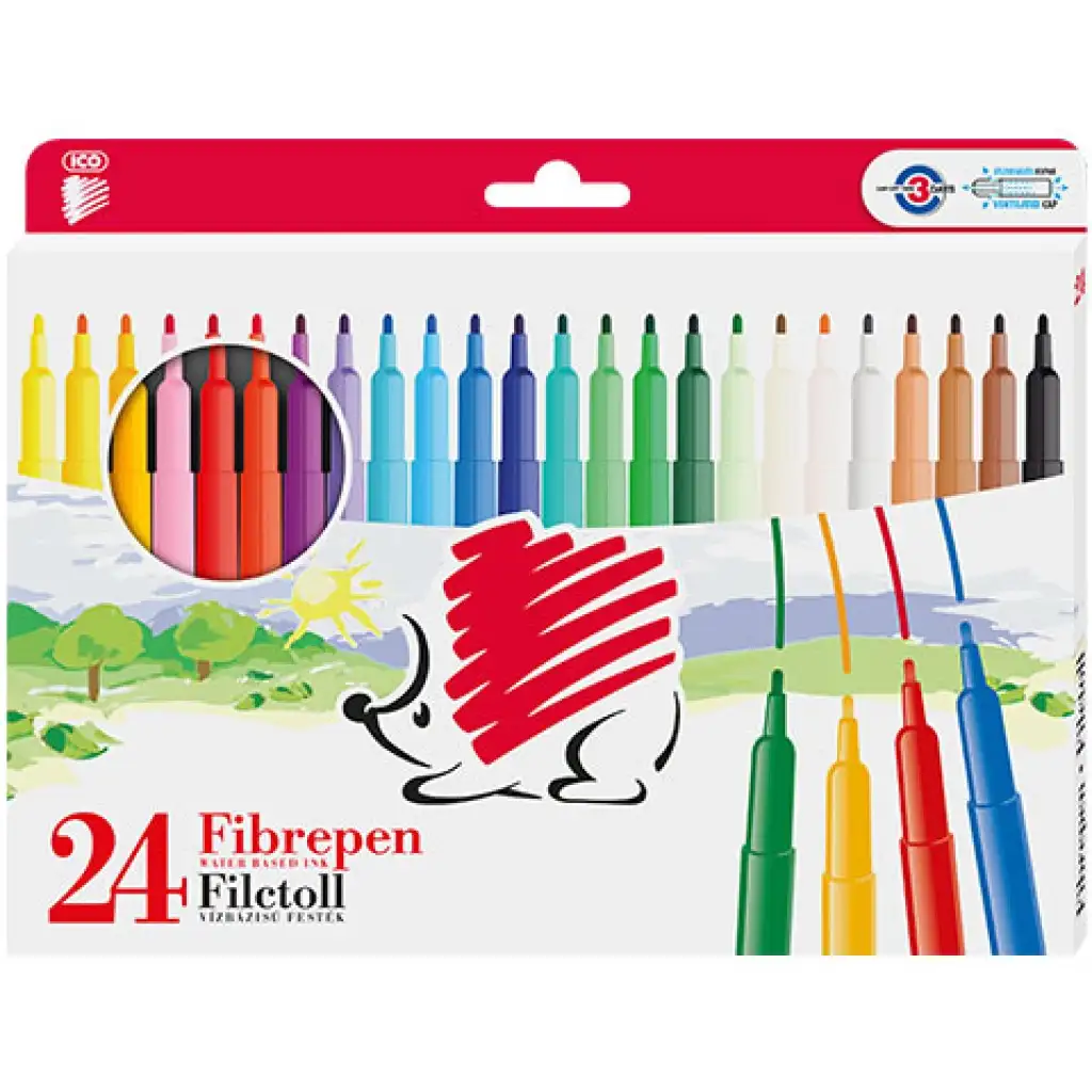 ICO: SÜNI 300 színes rostirón készlet 24db-os