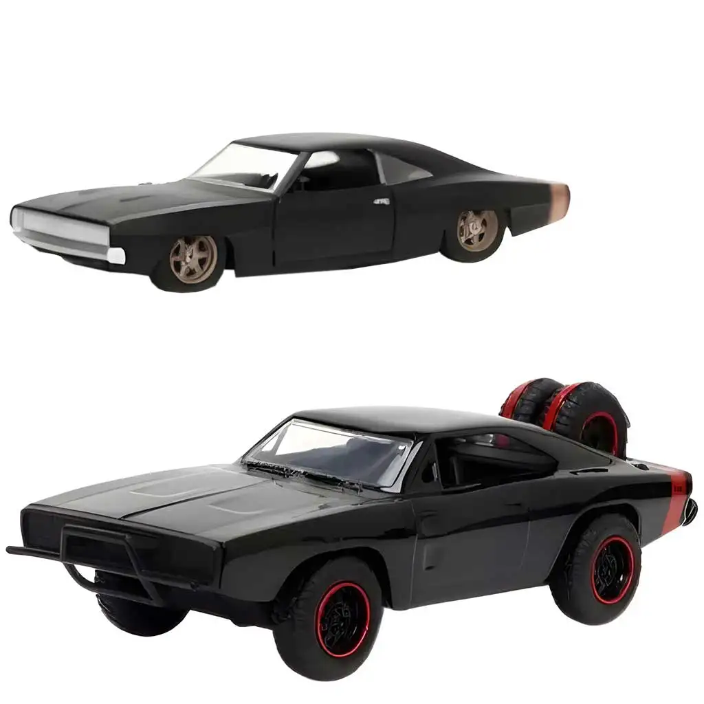 Halálos iramban: Dom Toretto Dodge Charger R/T 1970 &  Dodge Charger Widebody 1968 fém kisautója 2db-os csomag 1/32-es méretarány 13cm- Jada Toys kép 2