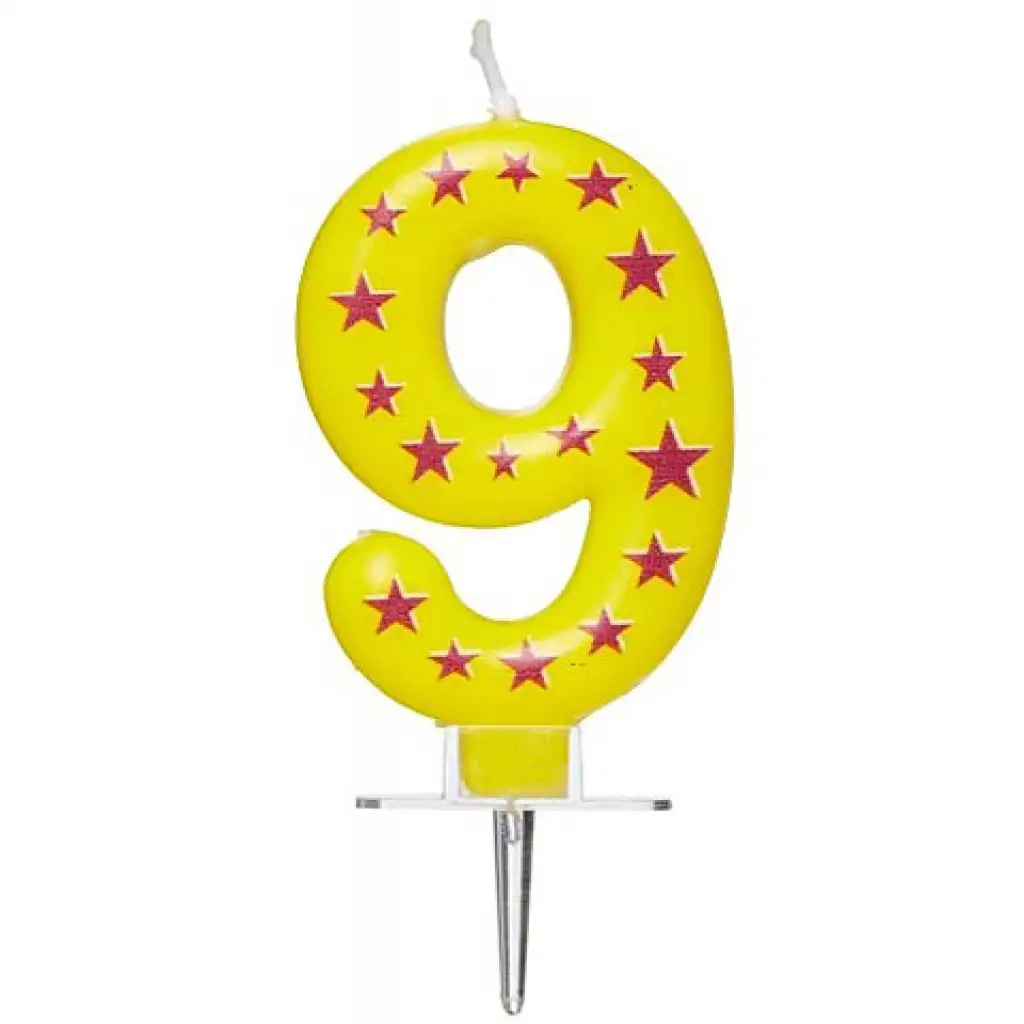 Csillagos számgyertya 9-es kép 2