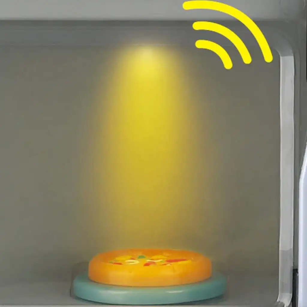 Playgo: Mikrohullámú sütő fénnyel, hanggal és mozgó elemekkel 25x12x17cm kép 4