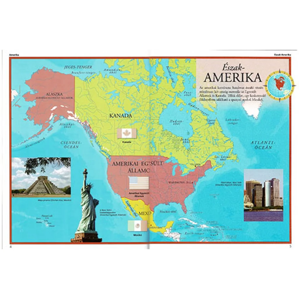 Képes atlasz gyermekeknek - A világ zászlói matricákkal ismeretterjesztő könyv kép 2