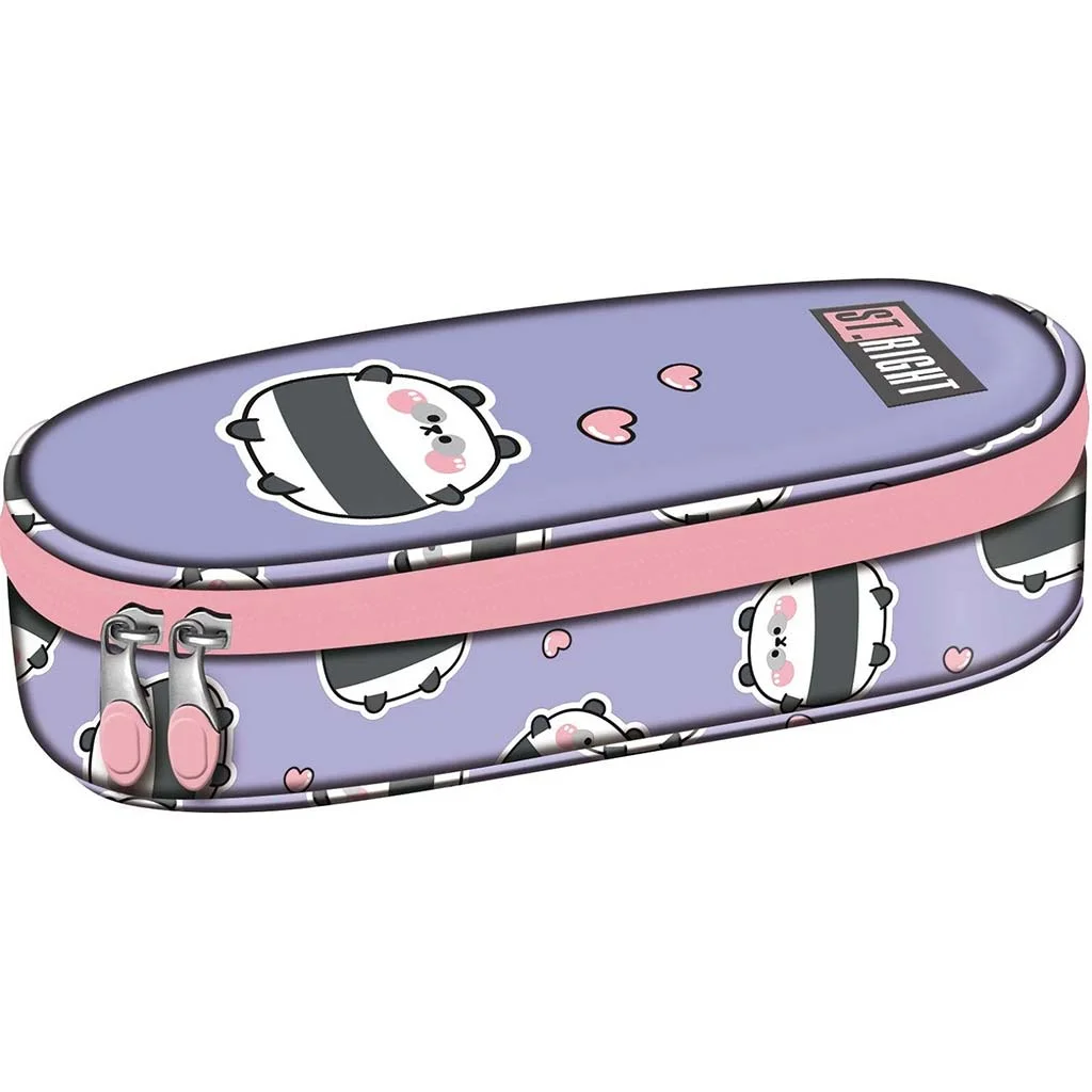 St.Right Happy Panda panda macis ovális tolltartó PC01 23x9,5x6cm