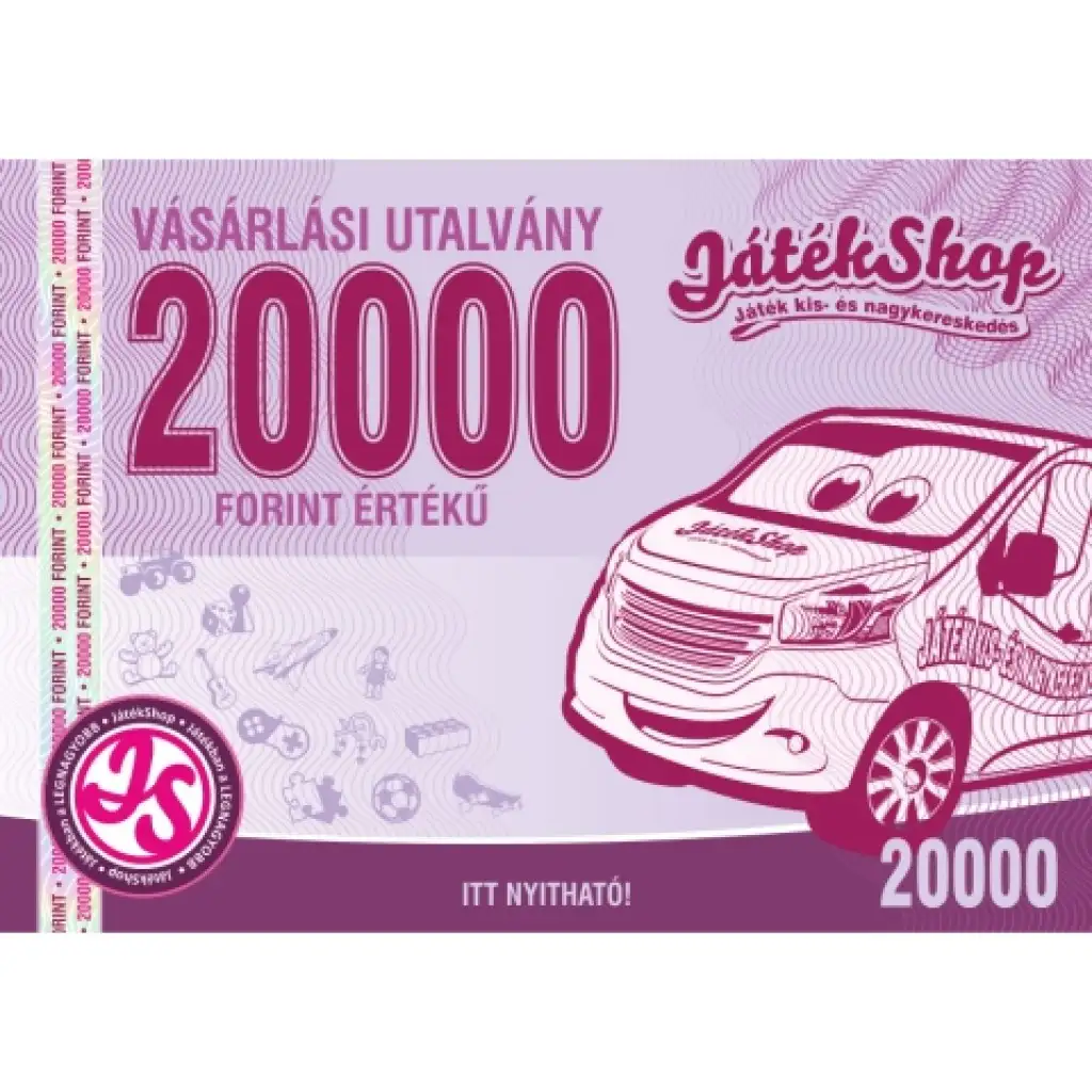 Vásárlási utalvány 20 000 Ft értékben