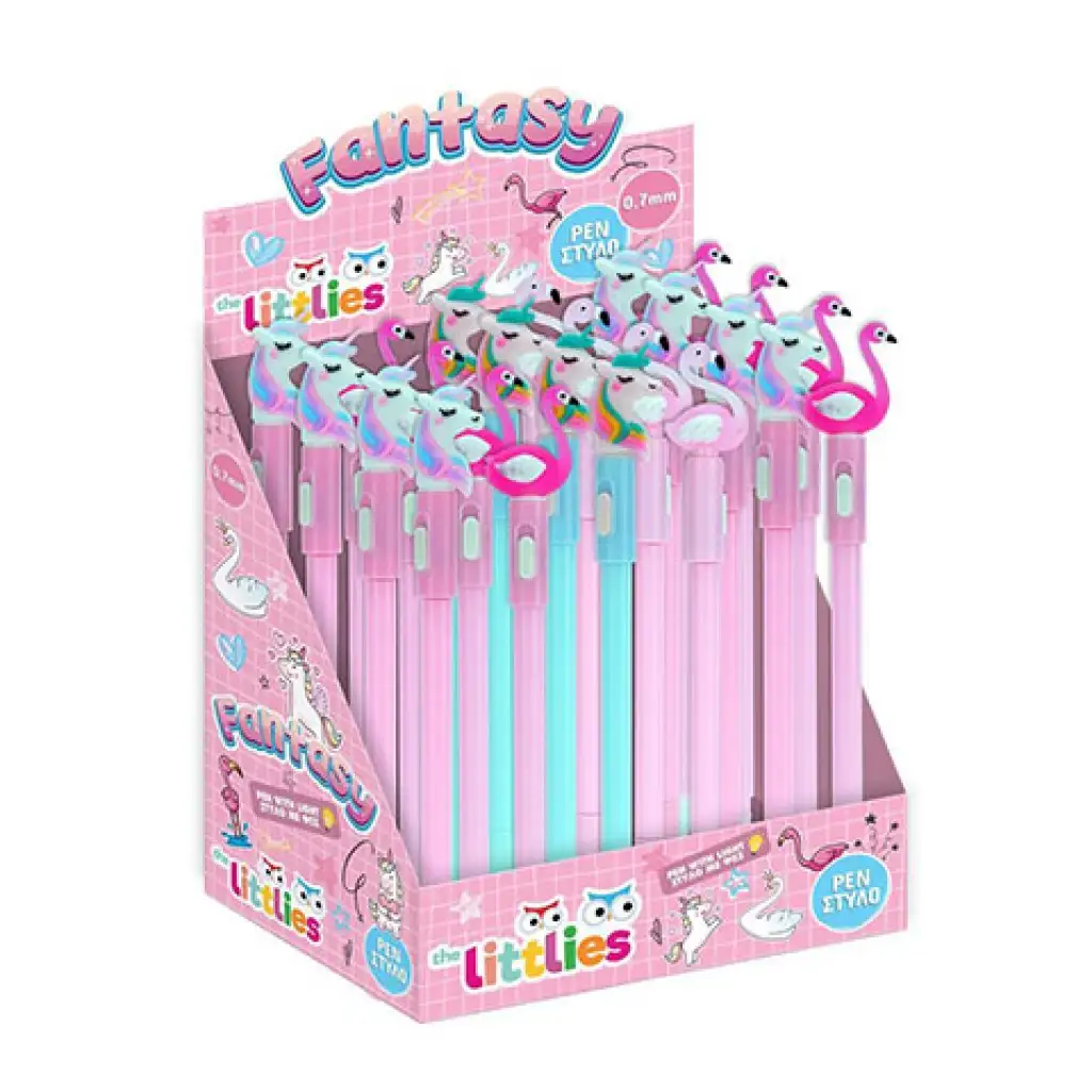 Unikornis/Flamingós golyóstoll LED-el