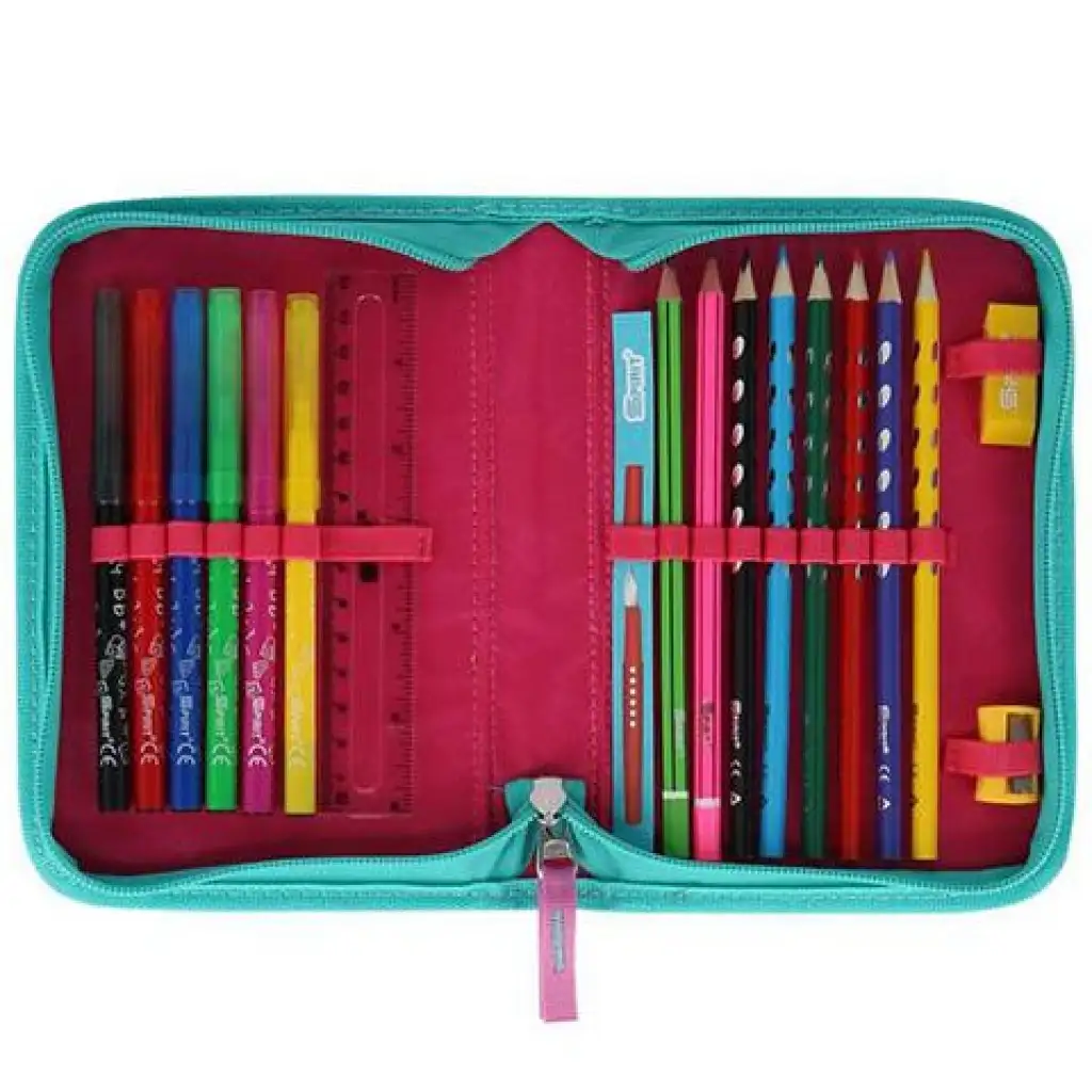 Spirit: Unikornis 3D mintás ergonomikus 5db-os iskolatáska szett LED-es világítással 34x22x41cm kép 7