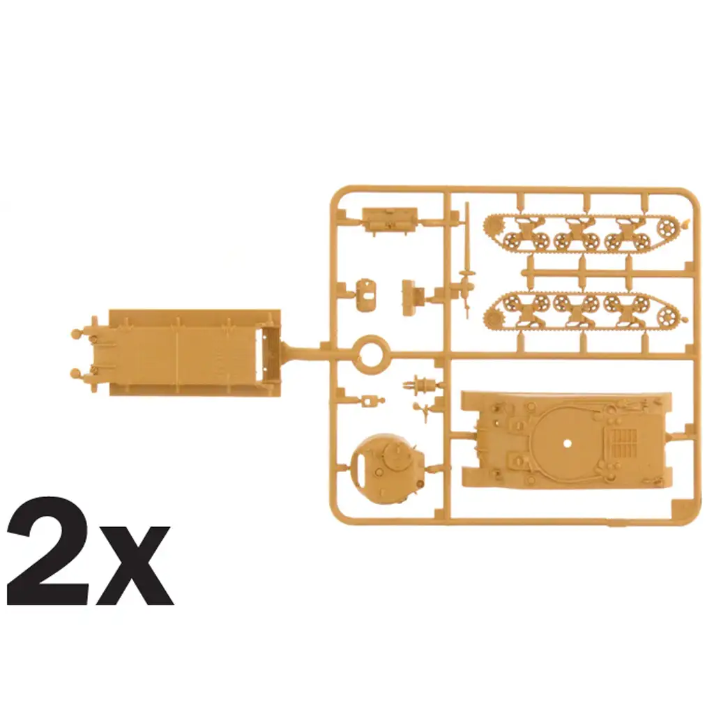 Italeri 1/72 M4A2 Sherman III tank 2db-os makett szett kép 5