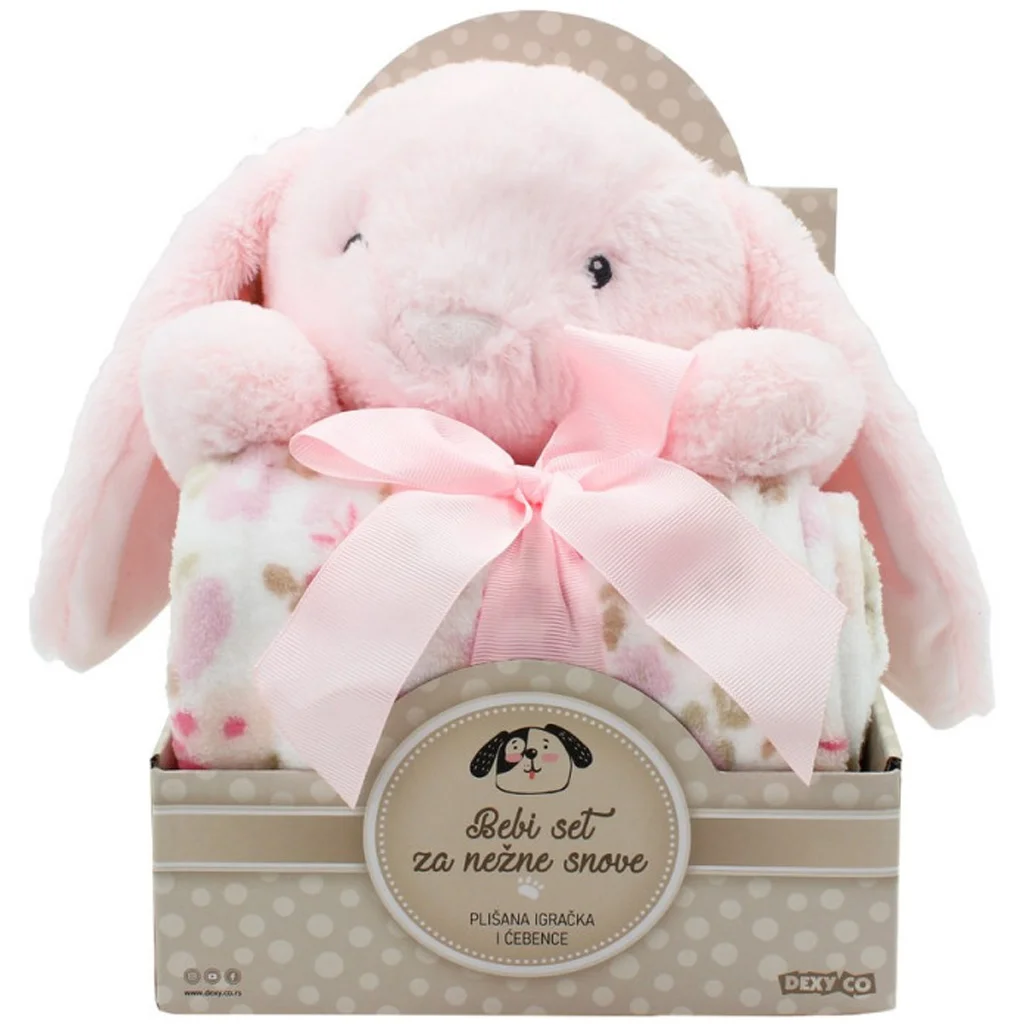 SweetDreams: Takaró és plüss nyuszi rózsaszín színben