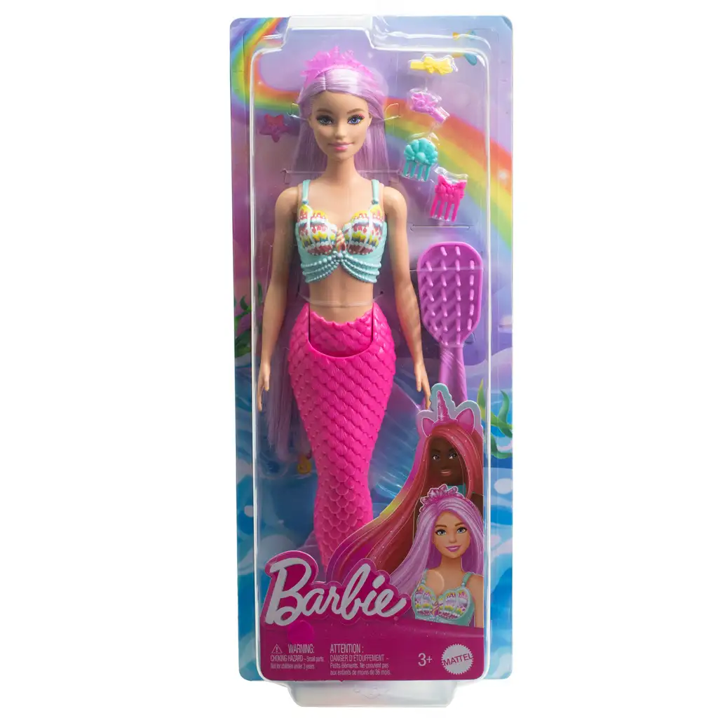 Barbie Dreamtopia: Varázslatos frizura sellő baba 2024 - Mattel kép 6