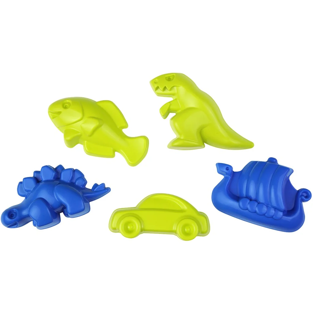 LENA: Dinoszauruszos homokozó szett hálóban 5db-os