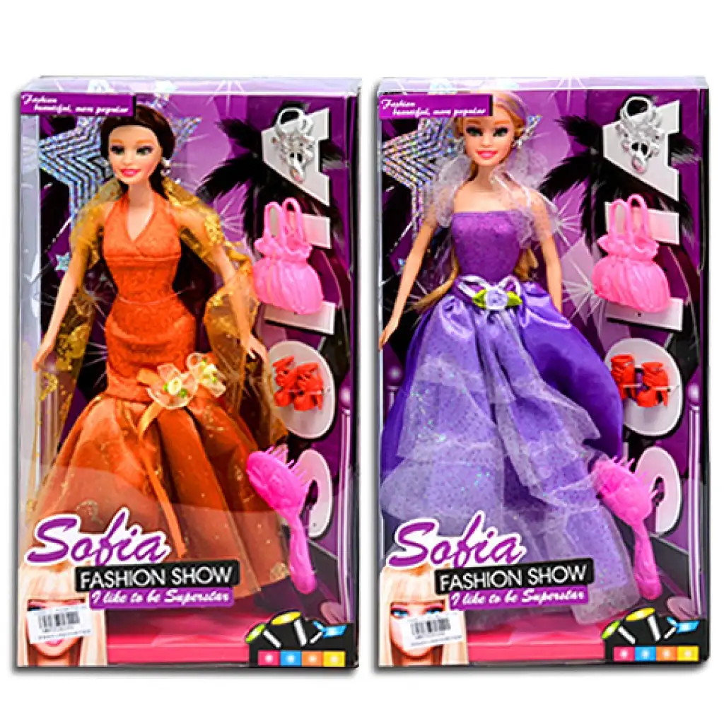 Sofia Fashion Show baba estélyi ruhában kiegészítőkkel 2 változatban