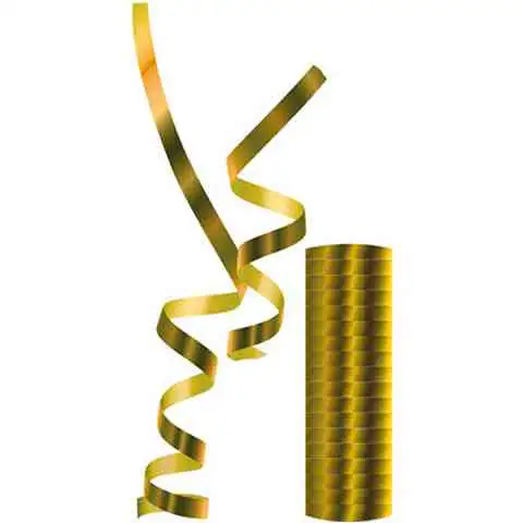 Szerpentin metál arany színben 18db