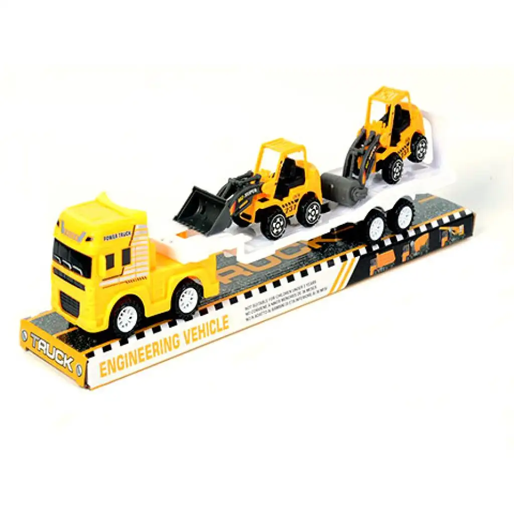 Építőipari kamion 2db munkagéppel