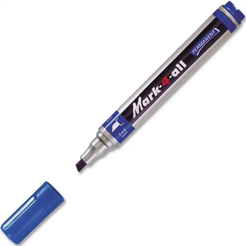 Stabilo: Mark-4-All vágott hegyű alkoholos filc kék színben kép 2