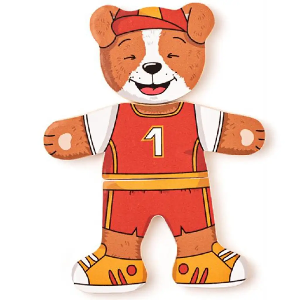 Öltöztethető kutyus fa puzzle 18db-os - Woodyland kép 6