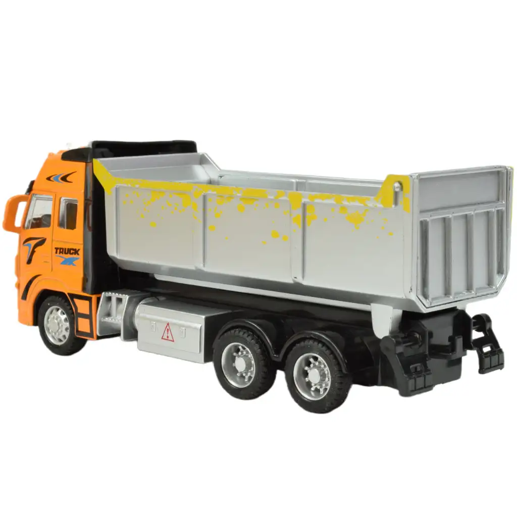 Alloy Car: Lendkerekes billencses teherautó fénnyel és hanggal 19cm kép 2