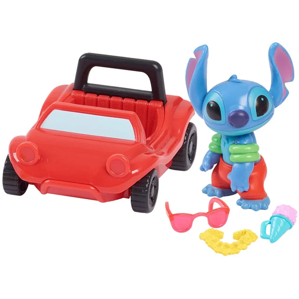 Stitch játékfigura autóval kép 2