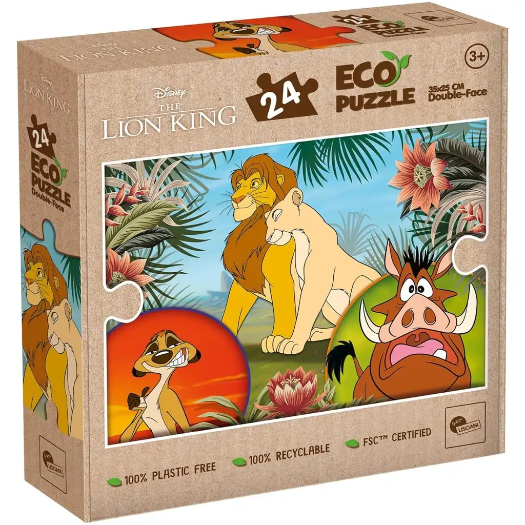 Oroszlánkirály 2 az 1-ben 24db-os Eco mini puzzle és színező 35x25cm - Lisciani