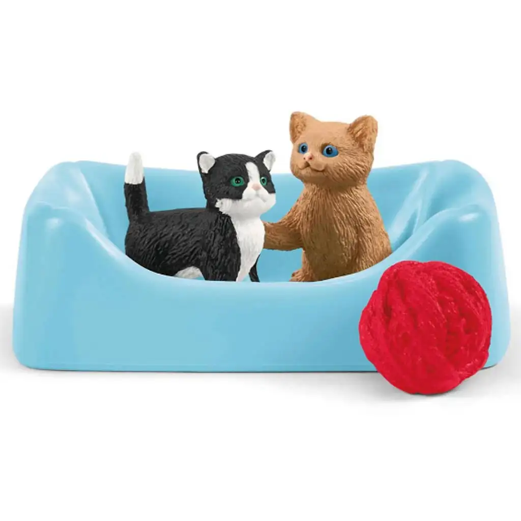 Schleich: Farm World - Játékélmény aranyos cicáknak játékszett (42501) kép 4