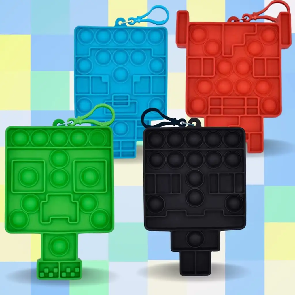 Minecraft Bubblers Mini Pop-it meglepetés kulcstartó 1db kép 2