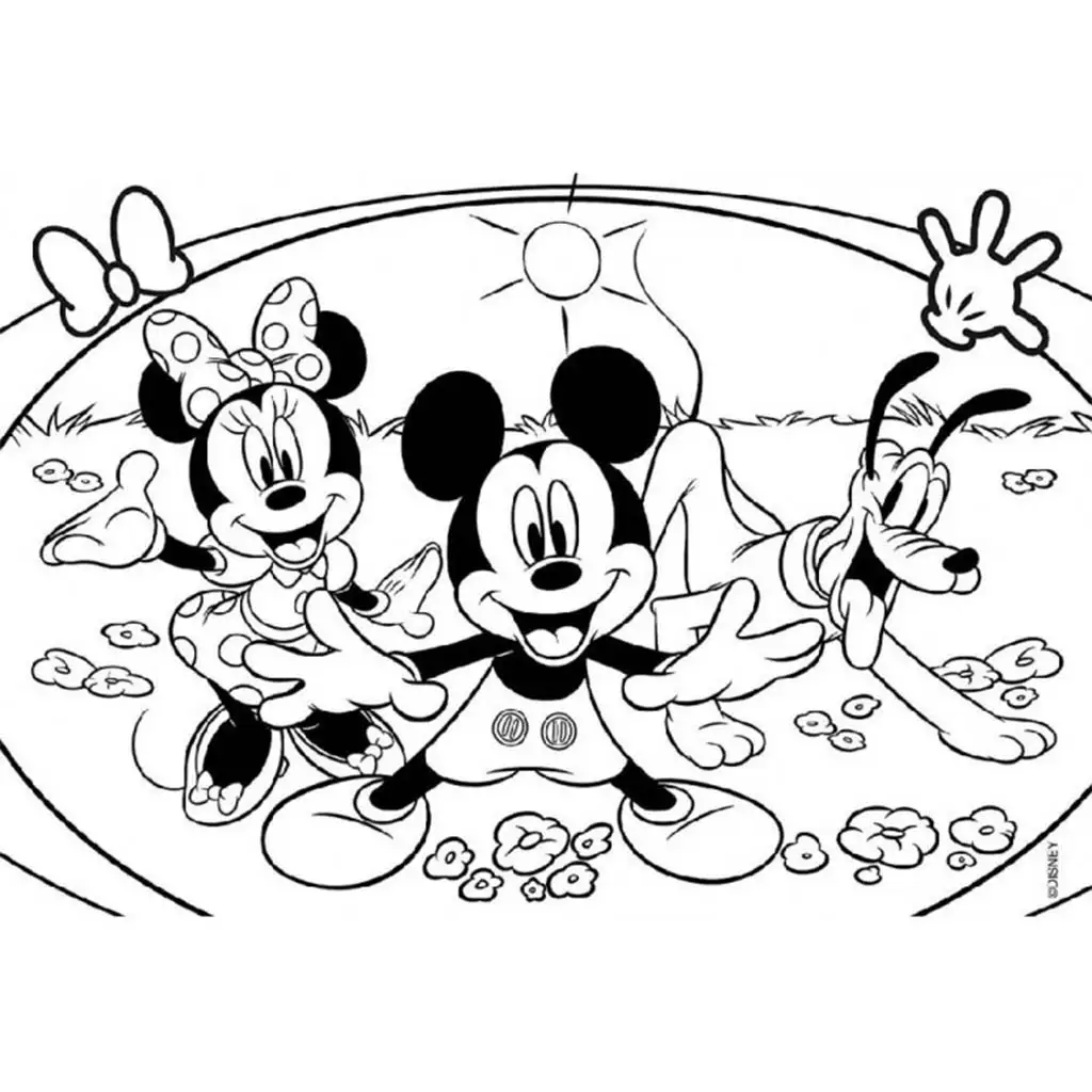 Mickey egér 2 az 1-ben maxi 4x48db-os puzzle és színező 35x25cm - Lisciani kép 2