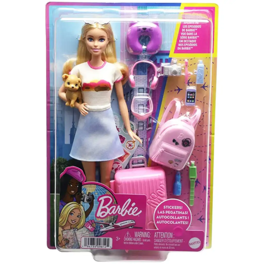 Barbie®: Dreamhouse Adventures utazó Barbie baba kiegészítőkkel - Mattel