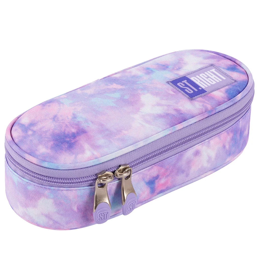 St.Right: Pasztell lila színű ovális tolltartó 23cm