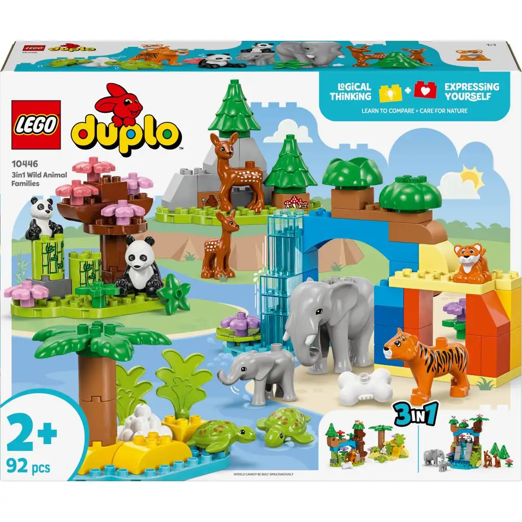 LEGO® DUPLO®: 3 az 1-ben állatcsaládok a vadvilágban (10446)