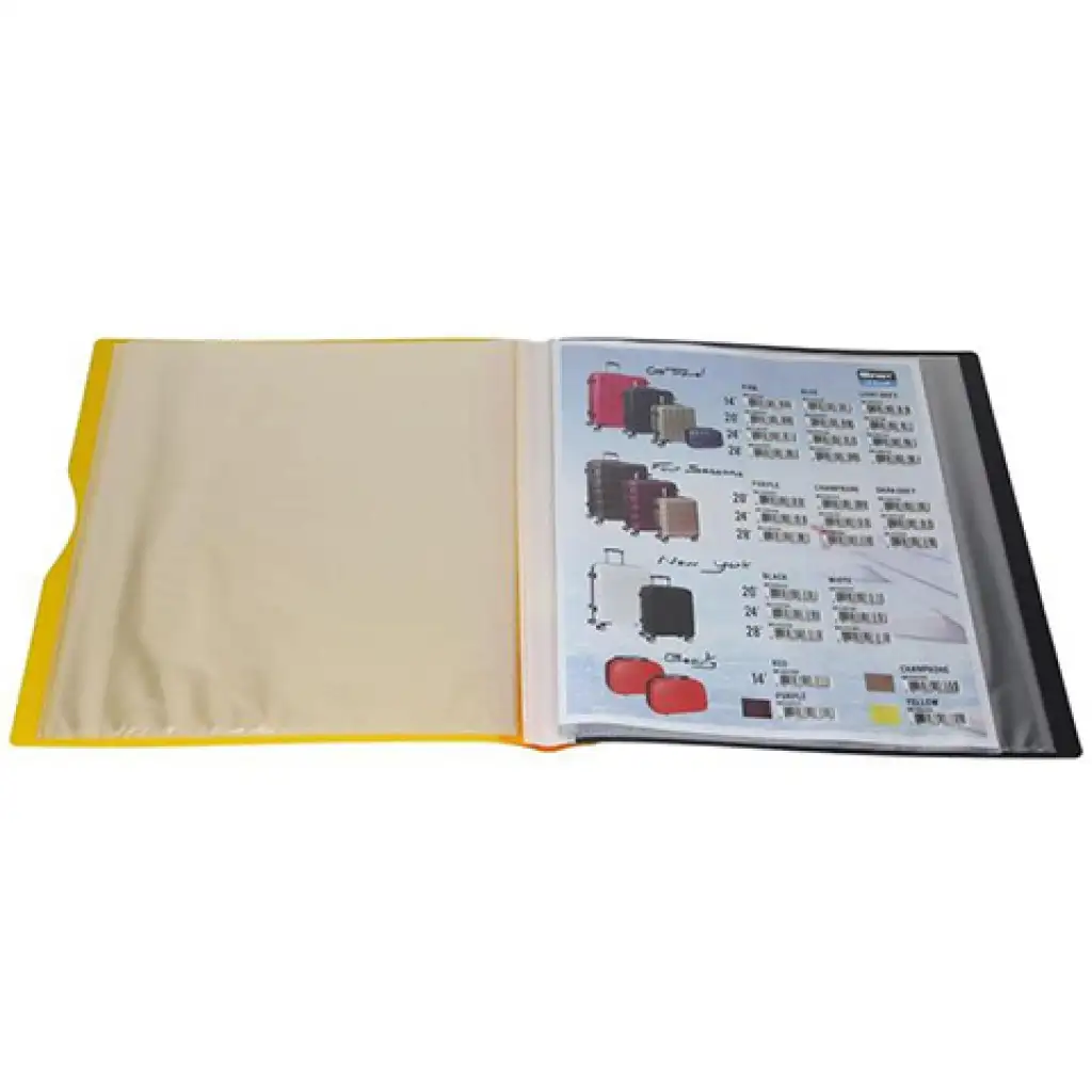 Spirit: Neon sárga A4-es bemutató mappa 20 zsebes kép 2