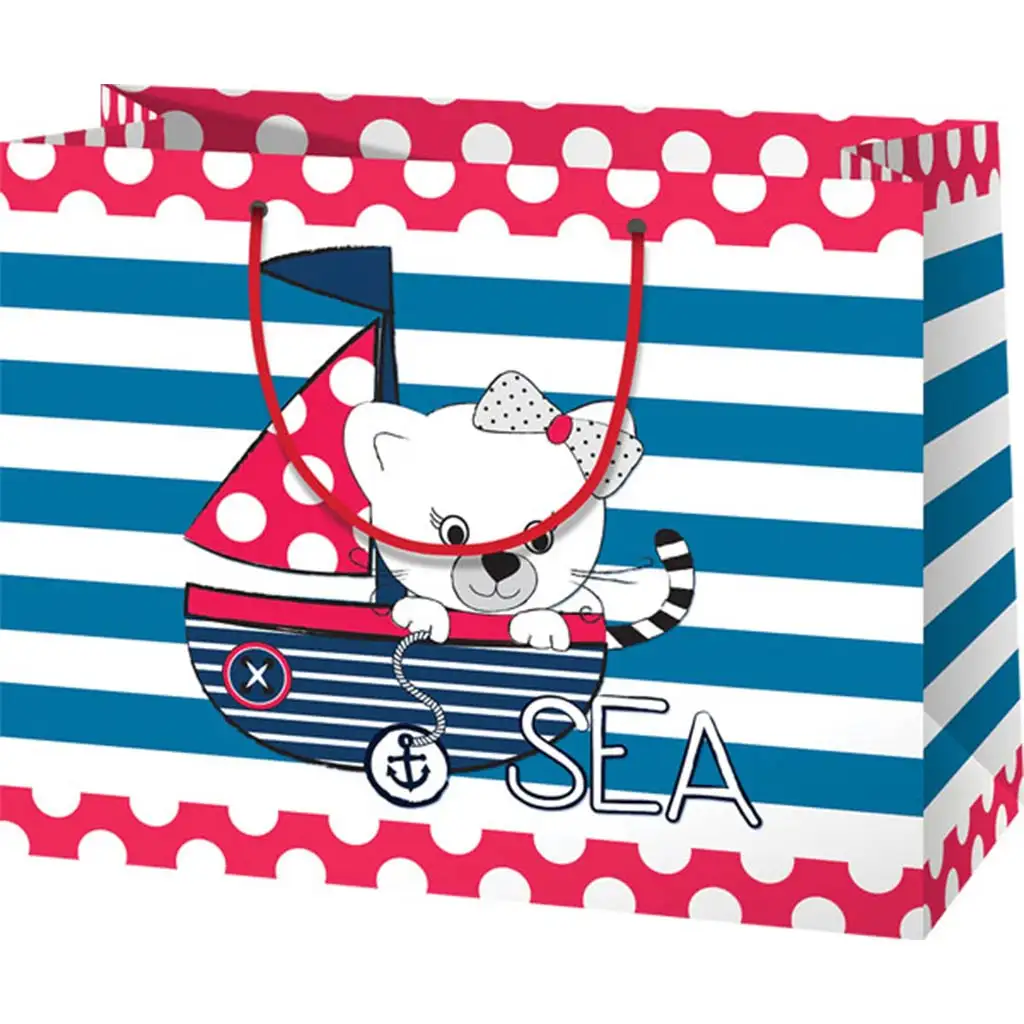 Cicás közepes méretű ajándéktáska 18x23x10cm-es