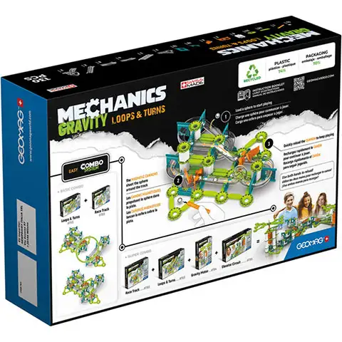 Geomag Mechanics Gravity loops mágneses építőjáték 130db-os kép 2