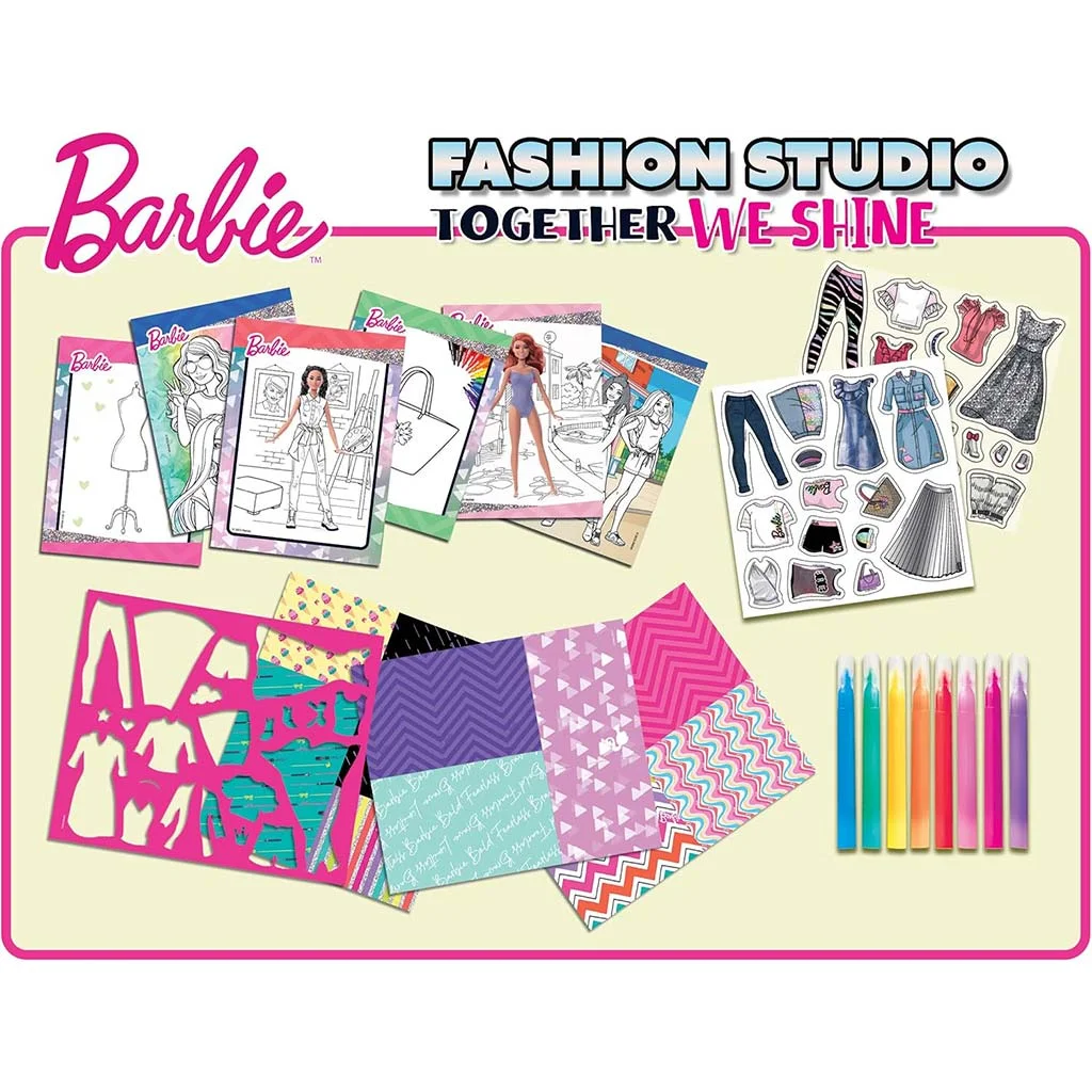 Barbie Together We Shine színező és öltöztető szett - Lisciani kép 2