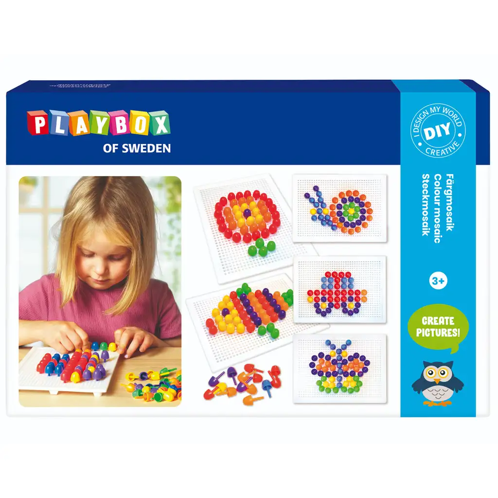 PlayBox: Színes mozaikkép készítő szett 120db-os