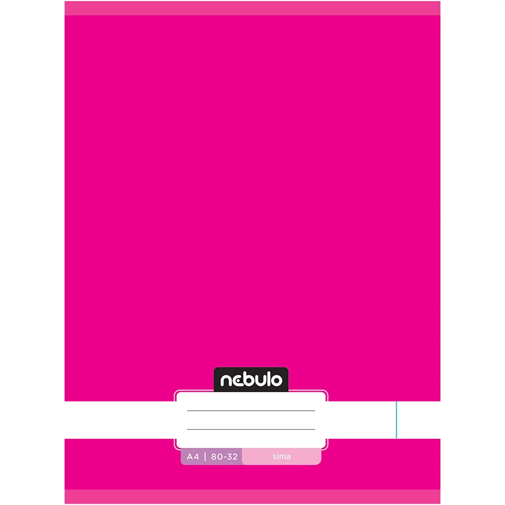 Nebulo: Tűzött sima neon rózsaszínű füzet 80-32 A/4