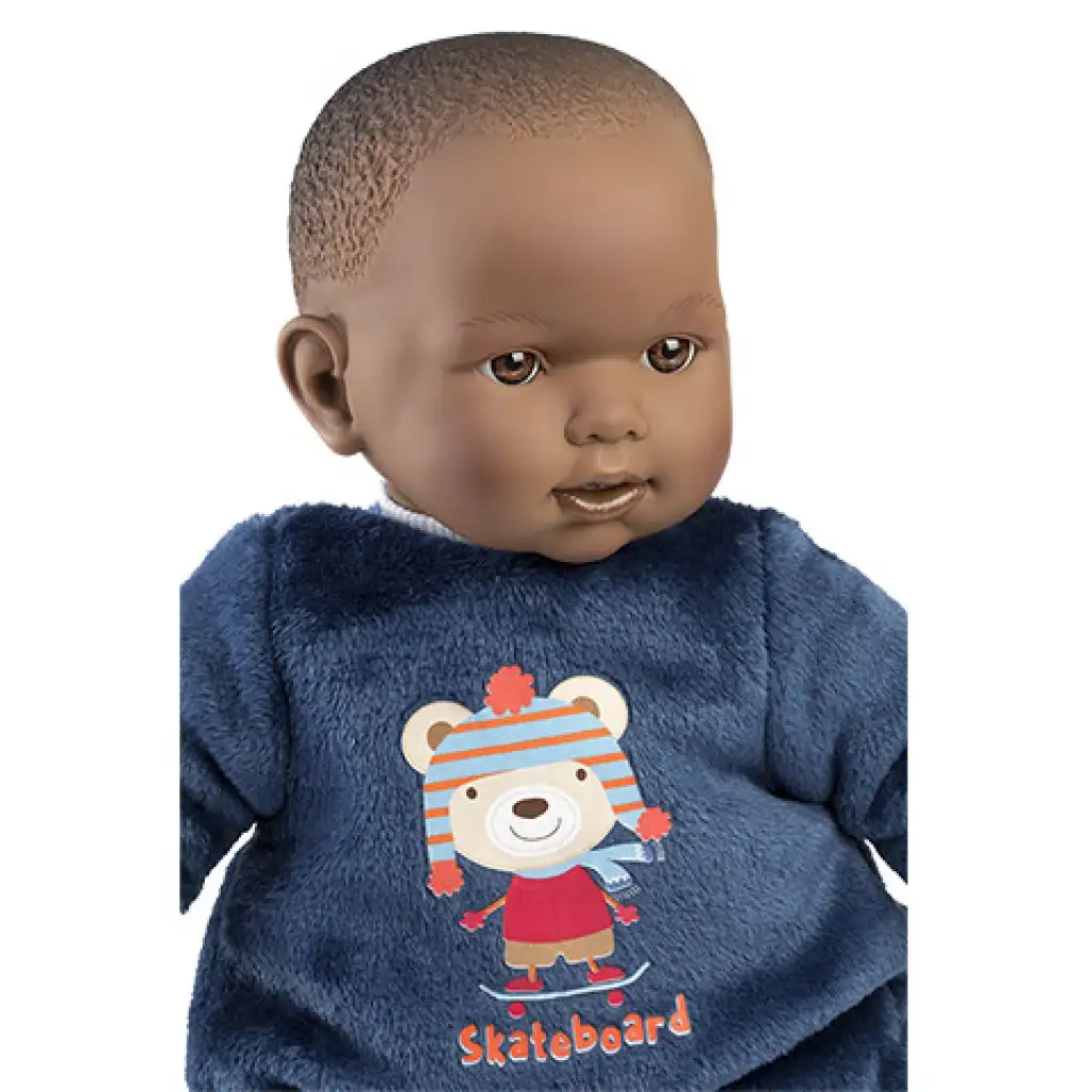 Llorens: Zareb baba macis plüss pizsamában, cumival 42cm kép 3