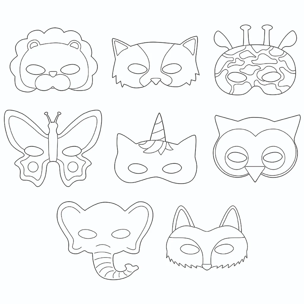 PlayBox: Állatos 16 db-os papír maszk szett kép 2