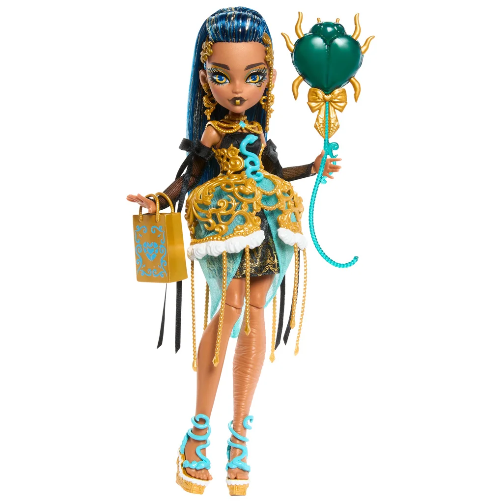 Monster High: Rémisztően Édes Szülinap – Cleo De Nile baba lufival és ajándékkal - Mattel kép 2