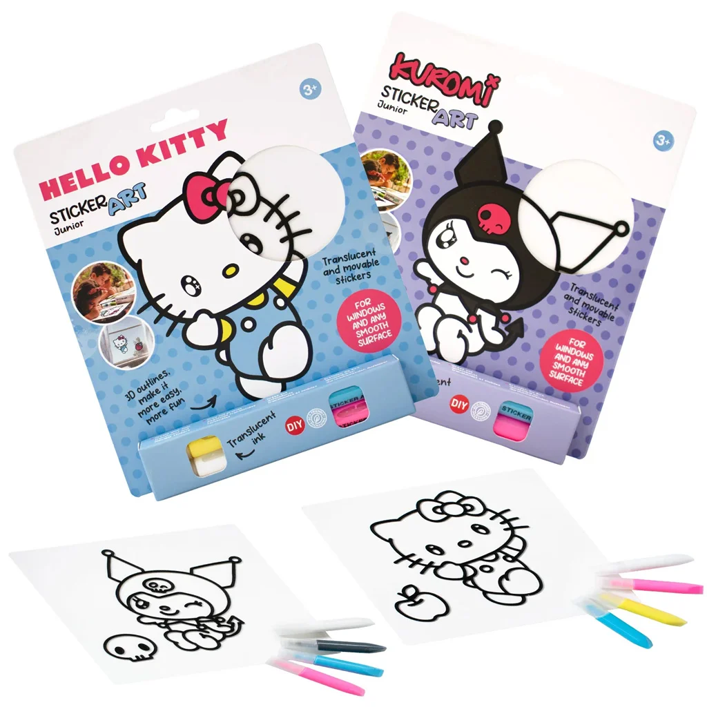 Sticker Art: Hello Kitty színezhető matrica szett többféle 1db - Comansi
