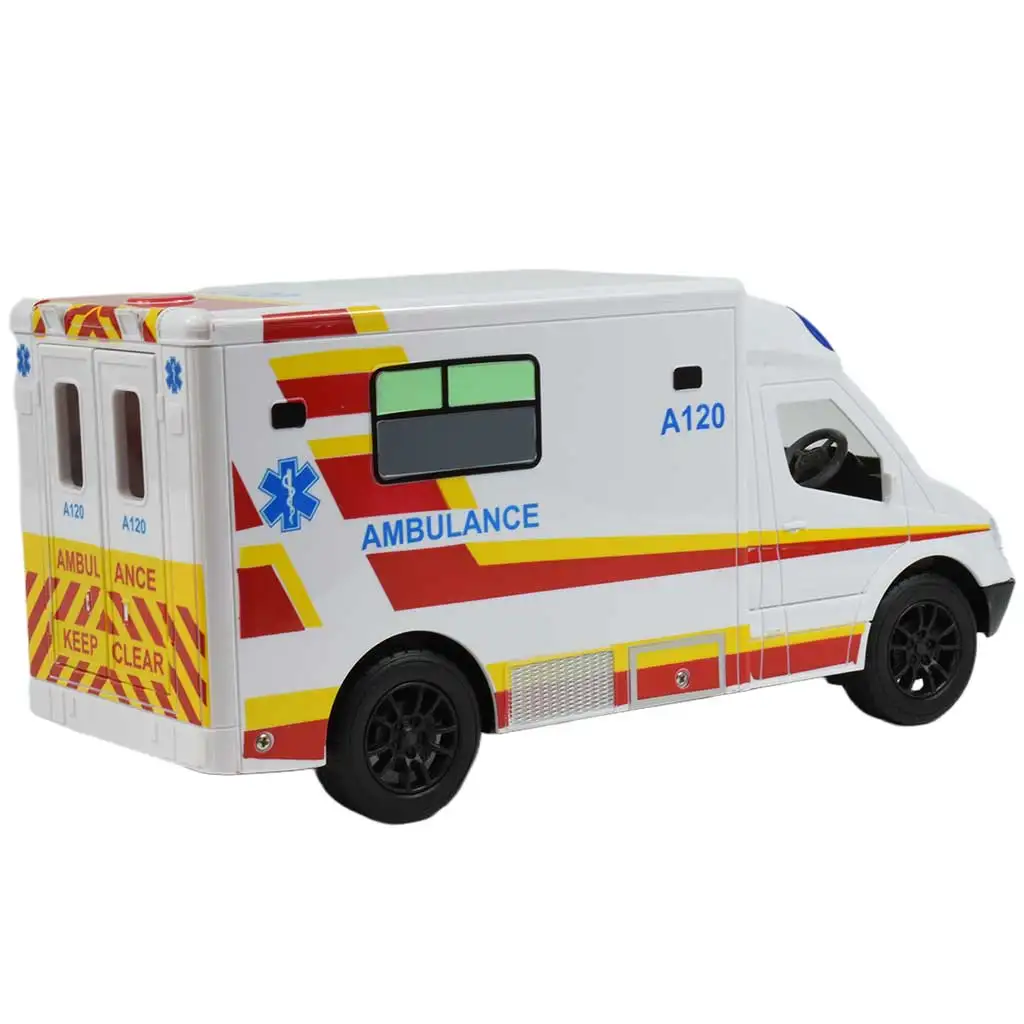 RC Távirányítós fehér Ambulance mentőautó fényeffektekkel 2,4GHz 1/12-es méretarány 30cm kép 2