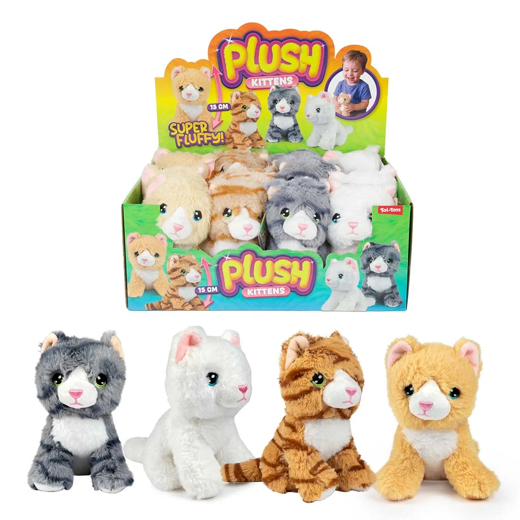 Cuki cica plüss 15cm-es többféle változatban 1db