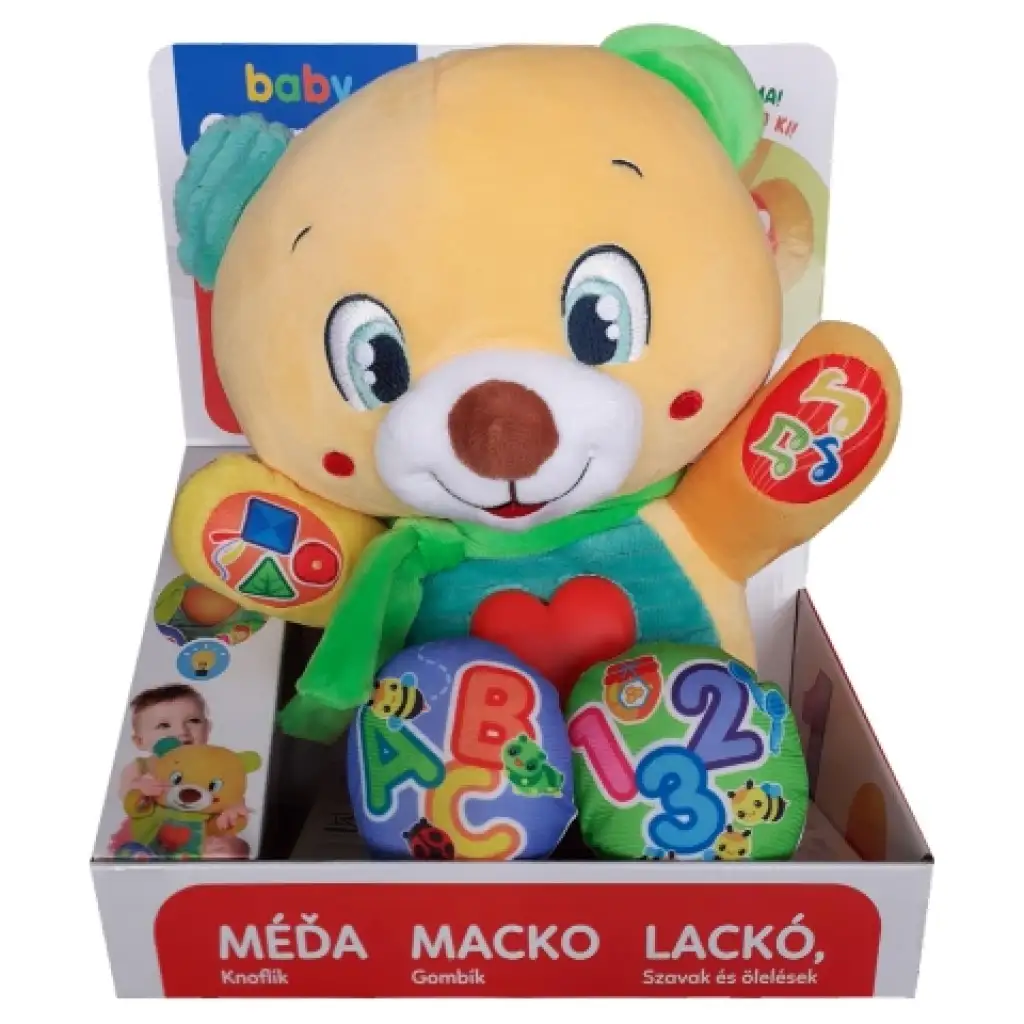 Lackó a mackó interaktív plüss maci - Clementoni