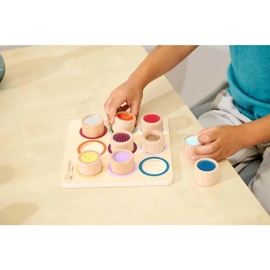 Eichhorn: Fa Montessori Érzékelő Hengerpárosító – Tapintásfejlesztő fajáték - Simba Toys kép 3