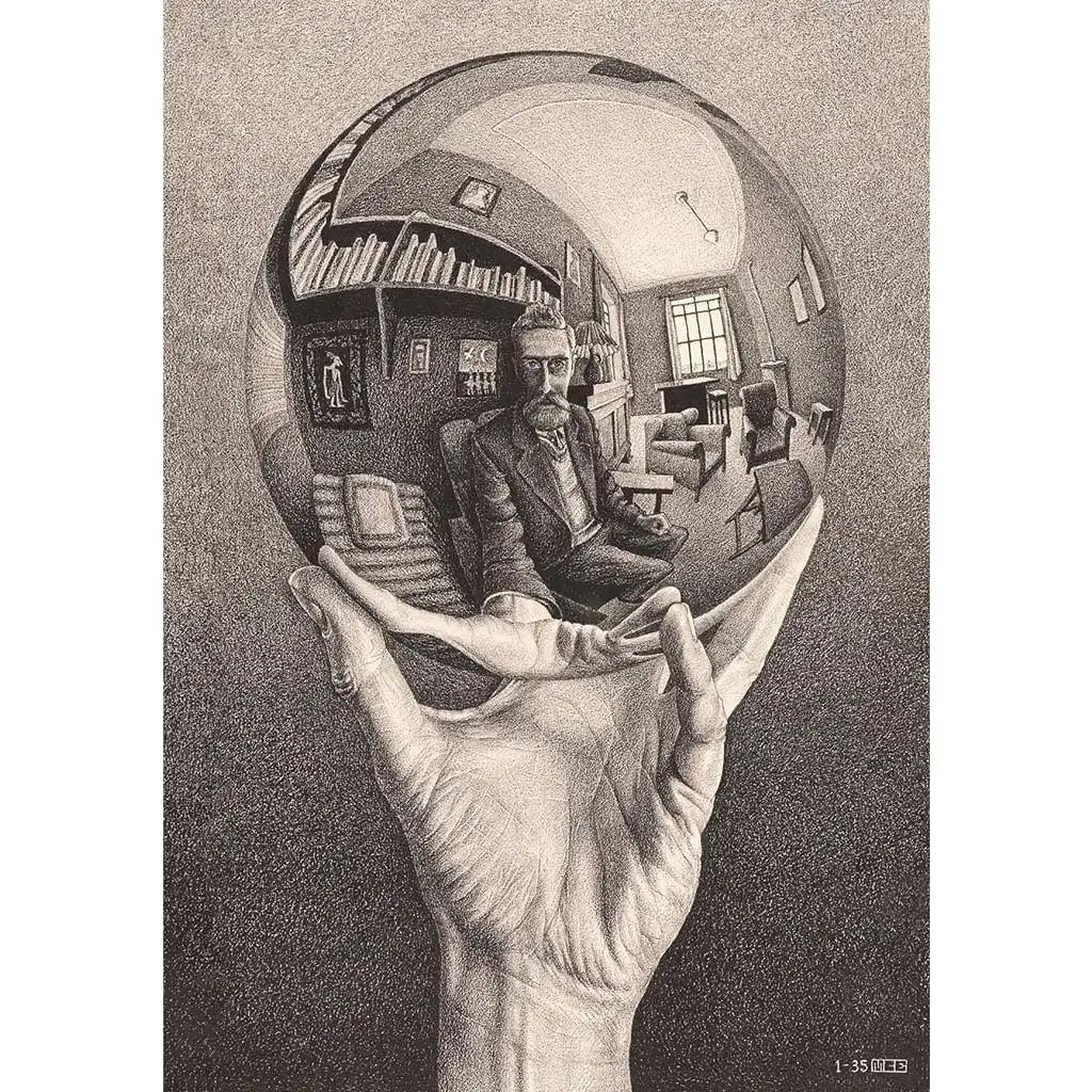 Novo Art: M. C. Escher - Hand with Reflecting Sphere 1000 db-os puzzle - Clementoni kép 2