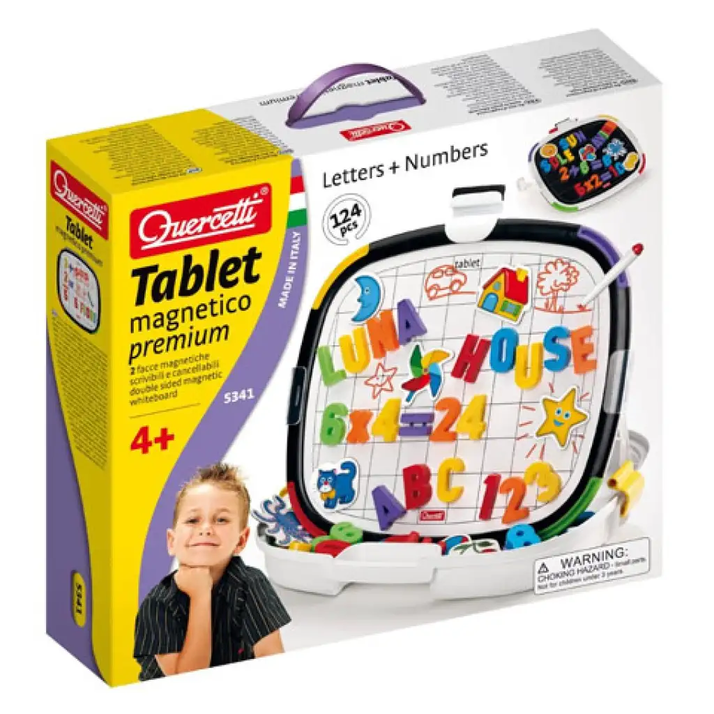 Quercetti: Mágneses tábla betűk + számok