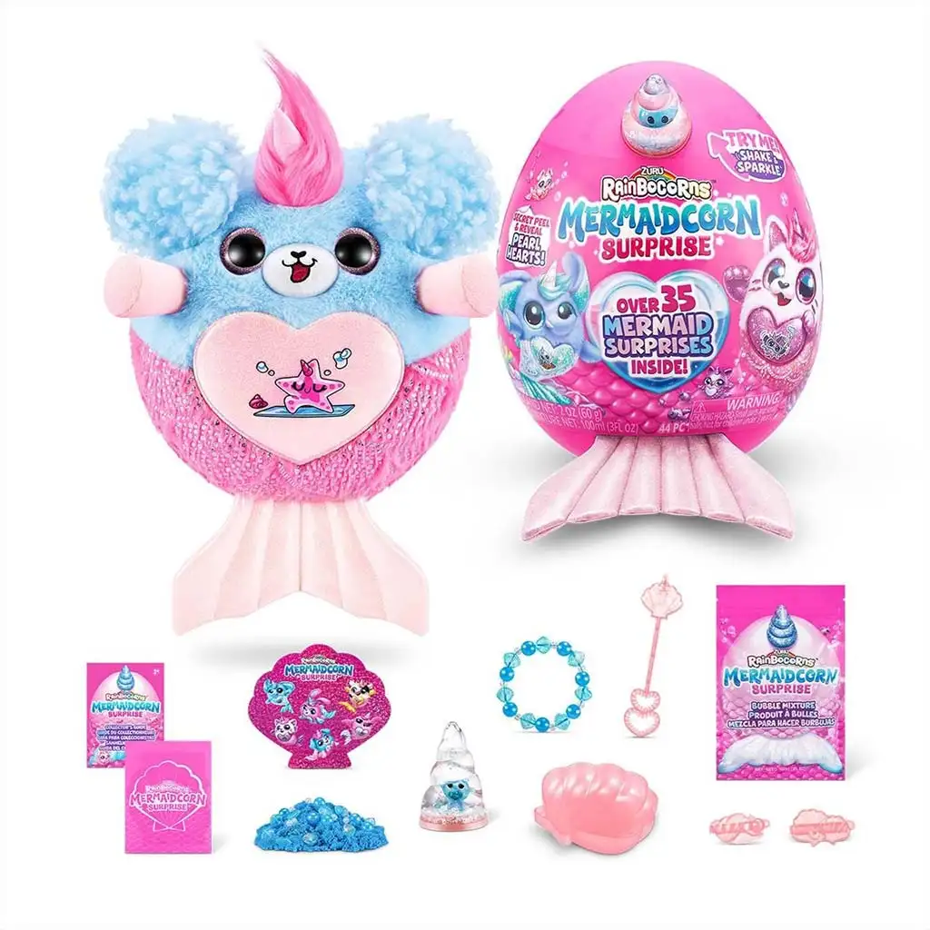 Rainbocorns: Mermaidcorn S5 Meglepetés tojás sellőkornis plüssfigura többféle változatban 1db kép 5