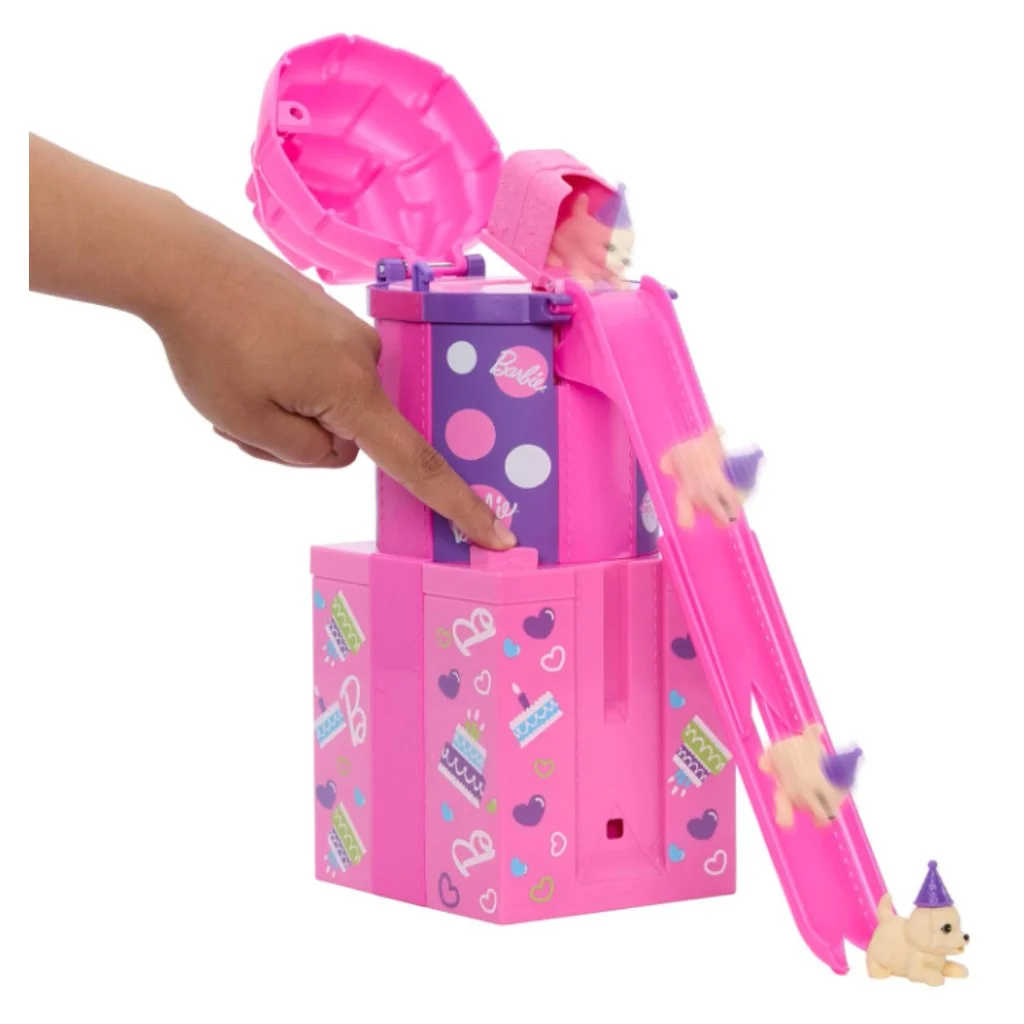 Barbie party reveal meglepetés szett csúszdával - Mattel kép 4