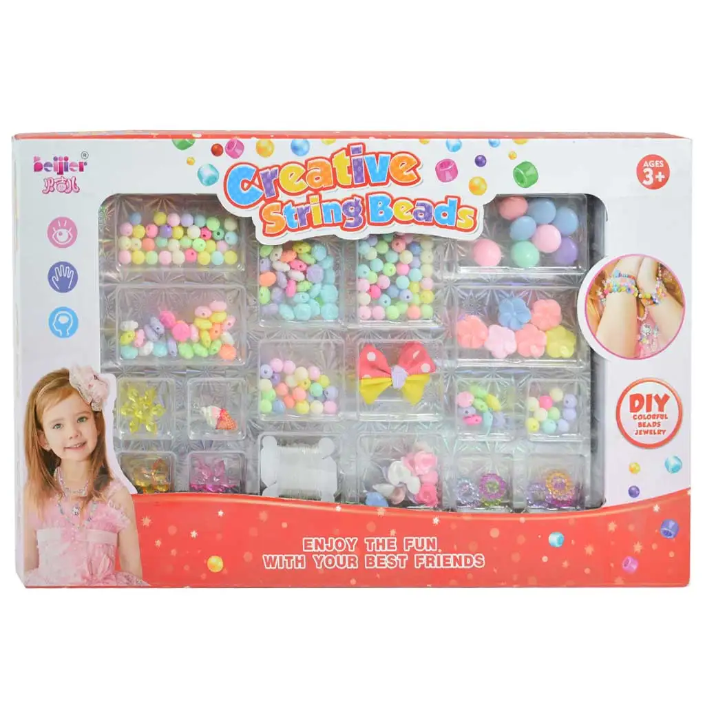 Creative StringBeads: Ékszerkészítő gyöngy szett 200+ pasztell színű gyöngyökkel